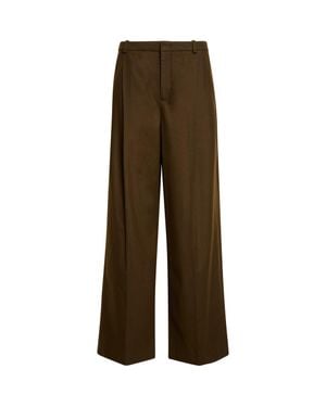 Vince Camille Mid Rise Wide Leg Pants - Brown