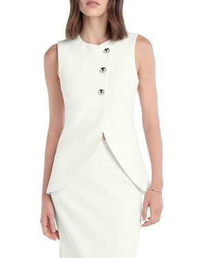 FAVORITE DAUGHTER The Rachel Asymmetric Vest - White