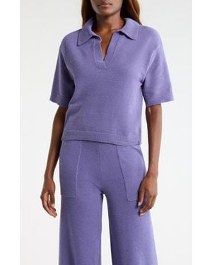 UGG Keslyn Johnny Collar Knit Polo - Blue