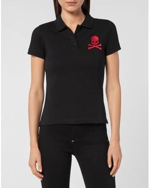 Philipp Plein Polo Shirt Ss - Black