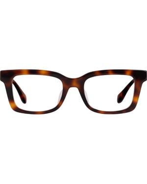 Mohala Eyewear Hapuna 52Mm Low Nose Bridge Wide Width Square Optical Glasses - Brown