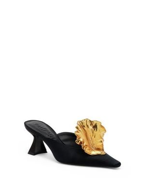 Cult Gaia Irina Shell Embellished Mule - Black