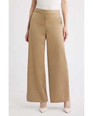 Tahari Wide Leg Pants - Natural