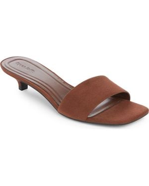 Open Edit Tanner Kitten Heel Sandal - Brown