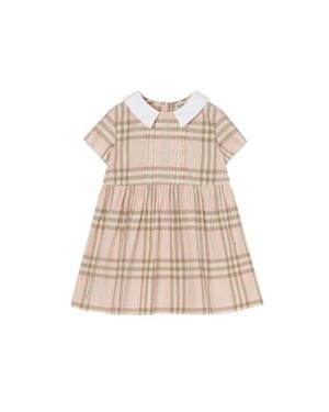 Burberry Check Cotton Dress - Natural