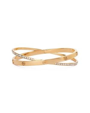 Tory Burch Icon Pave Crossover Bracelet - Multicolor