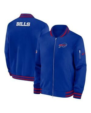 Nike Buffalo Bills Coach Full-Zip Bomber Jacket - Blue