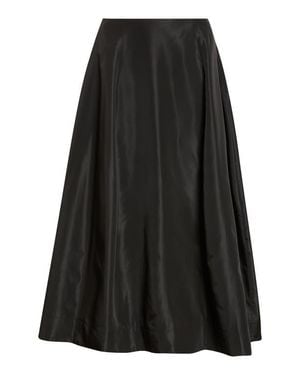 Simone Rocha Sculpt Ripple Taffeta Midi Skirt - Black