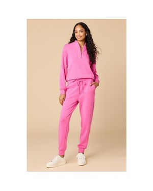 Softies Athleisure Dreamtech 1/4 Zip Jogger Set - Pink