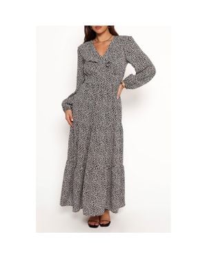 Petal & Pup Isadora Floral Print Ruffle Long Sleeve Maxi Dress - Multicolor