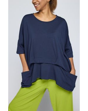 Luukaa Solene Layered Jersey Tunic - Blue