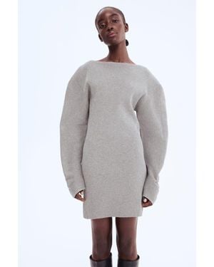 H&M Rib-Knit Dress - Gray