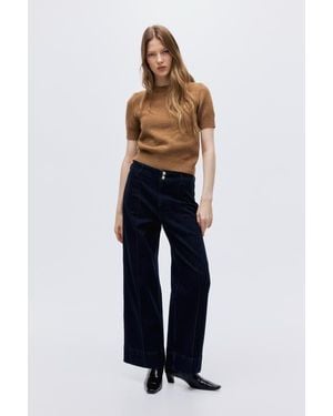H&M Wide High Ankle Jeans - Blue