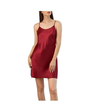LILYSILK Silk Charmeuse Slip Dress - Red