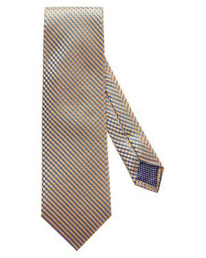 Eton Microdot Silk Tie - Yellow