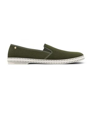 Rivieras Classic Cotton Canvas Slip-On Loafer - Green
