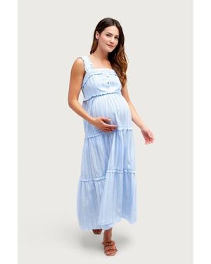 Nom Maternity Emma During + After Maxi Tank Dress - Blue