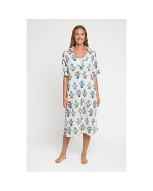 Hermoza Tiffany Midi Caftan Cover Up - Blue