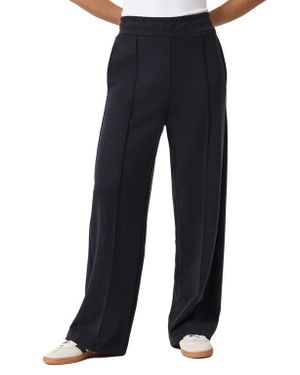 Mavi Pleated Straight Leg Pull-On Pants - Black