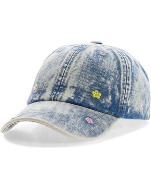 Ruby & Ry Kids' Floral Embellished Denim Baseball Cap - Blue