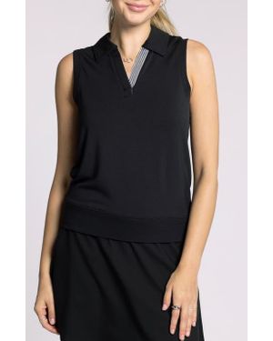 Thread & Supply Heidi Polo Tank - Black