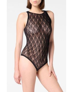 Oroblu Rosy Net Bodysuit - Black