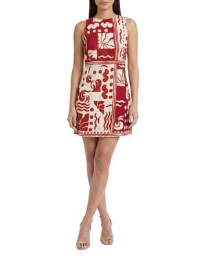 The Good Journey Cutout Mini Sheath Dress - Red