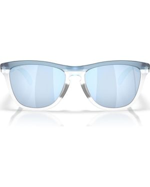 Oakley Gender Inclusive Frogskins Range Xl 58Mm Polarized Round Sunglasses - Blue