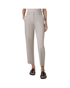 Akris Punto Feryn Stretch Cotton Ankle Pants - Gray