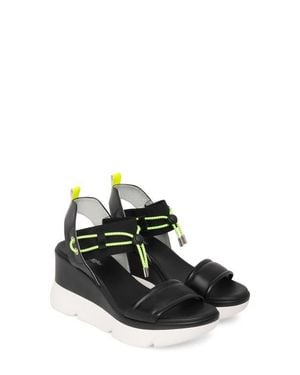 Nero Giardini Platform Wedge Sandal - Black