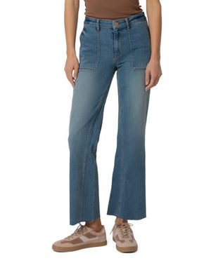 Kut From The Kloth Kelsey High Waist Raw Hem Kick Flare Jeans - Blue