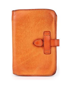 Old Trend Leeds Genuine Leather Bifold Passport Holder - Orange