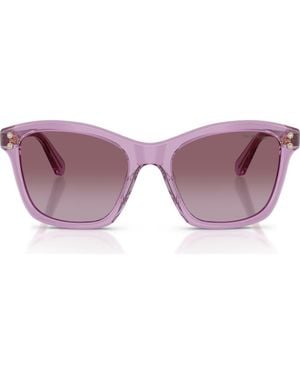 Swarovski 54Mm Gradient Square Sunglasses - Purple