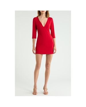 Reformation Mel Knit Minidress - Red