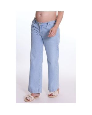Cache Coeur Kelly Wide Leg Maternity And Post Partum Jeans - Blue