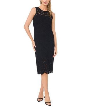 Halogen® Crochet Sheath Dress - Black