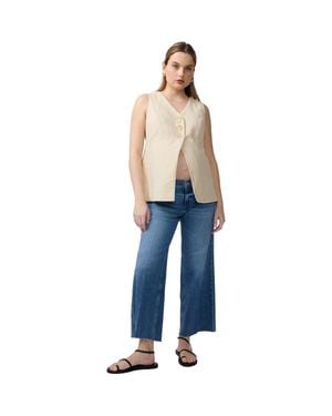 Ingrid & Isabel Linen Fashion Vest - Blue