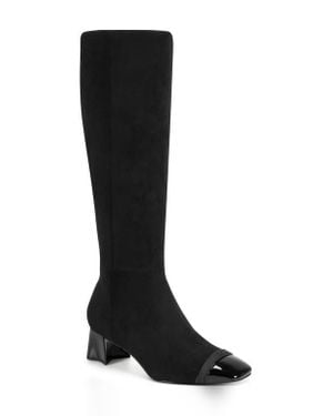 KARL LAGERFELD Shivon Knee High Cap Toe Boot - Black