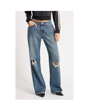 RE/DONE Loosie High Waist Wide Leg Jeans - Blue