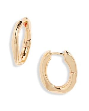 Open Edit Curb Link Hoop Earrings - Metallic