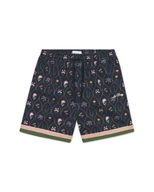 Les Deux Stan Wildflower Print Swim Trunks - Blue