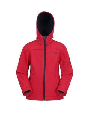 Mountain Warehouse Childrens/Kids Exodus Water Resistant Soft Shell Jacket - Red