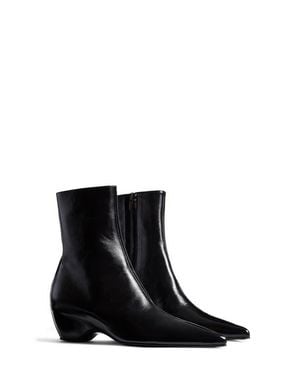 KHAITE Sybil Pointed Toe Bootie - Black