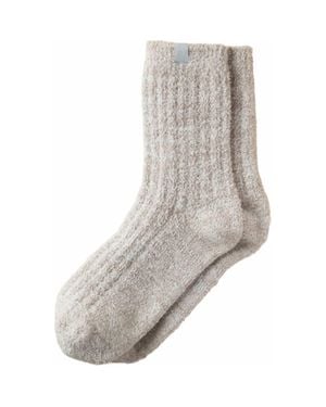 Softies Marshmallow Crew Socks With Grippers - White