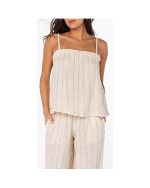 Roxy Offshore Stripe Cotton Camisole - Natural