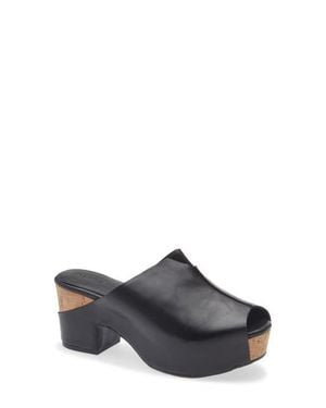 Chocolat Blu Gamma Peep Toe Platform Slide Sandal - Gray