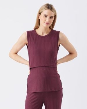 Ripe Maternity Peter Rib Nursing Tank - Purple