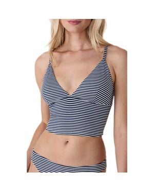 Andie Lanikai Stripe Crop Tankini Top - Blue