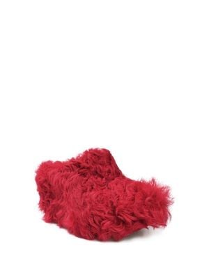 Zigi Fauna Genuine Shearling Platform Clog Slipper - Red