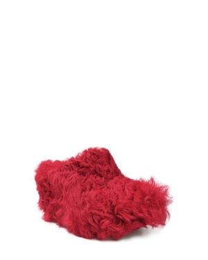 Zigi Fauna Genuine Shearling Platform Clog Slipper - Red